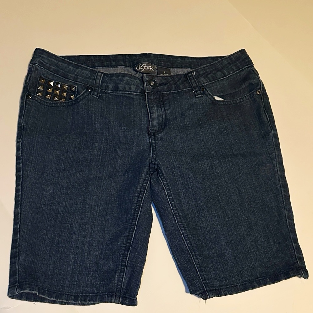 City Streets Y2K Studded Bermuda Shorts